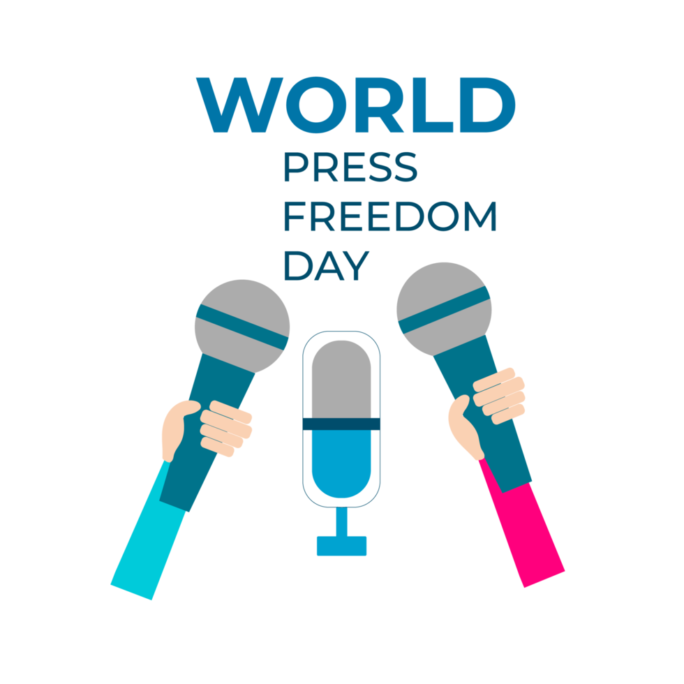 World press freedom day may 3rd  and text simple design png