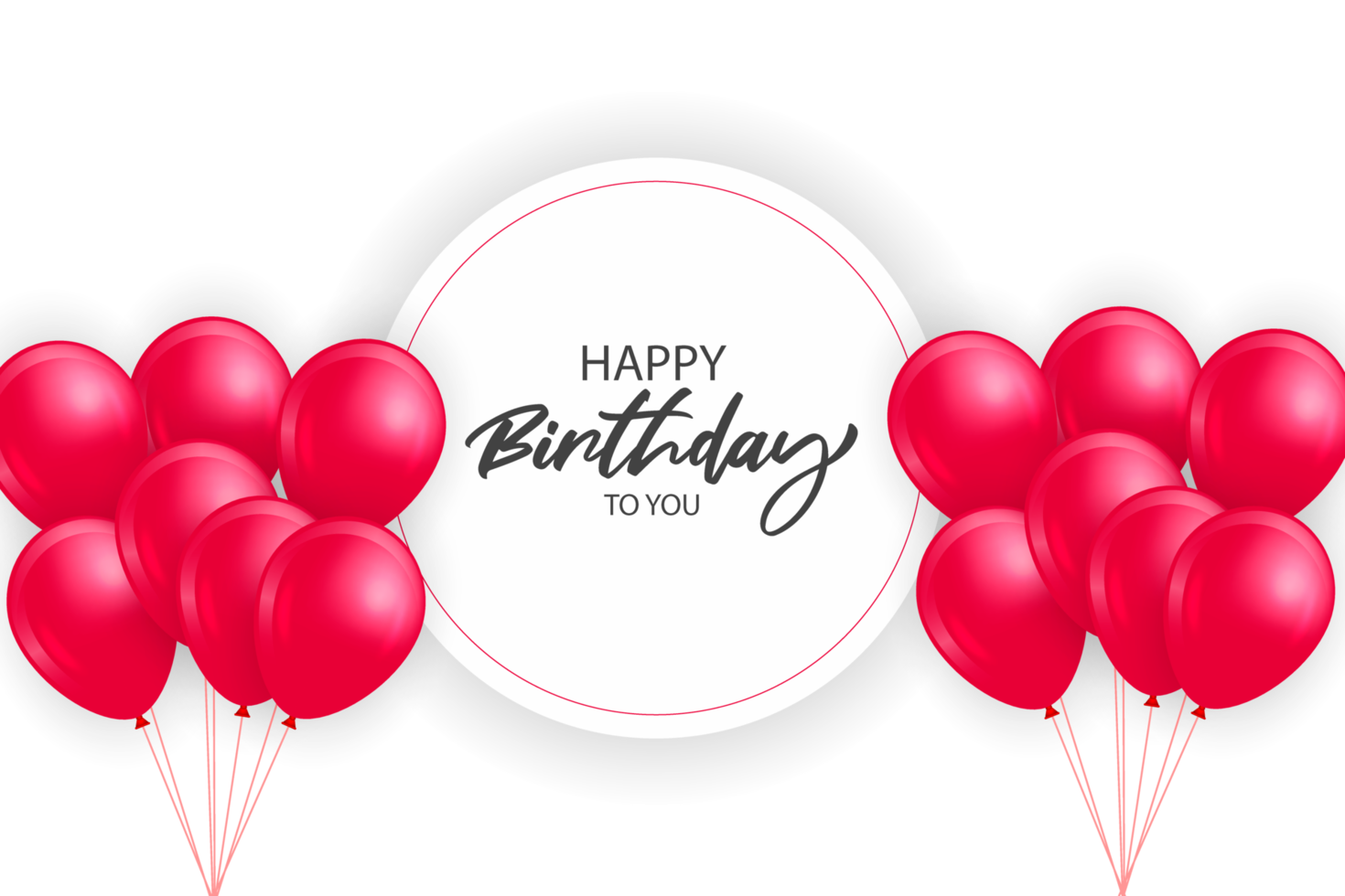 Happy Birthday background with frame use  for  Greeting card, poster template, party invitation layout png