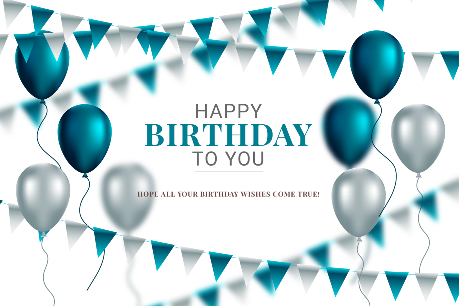 Free Happy Birthday design for greeting cards and poster with balloon,  confetti design for birthday celebration 18795632 PNG with Transparent  Background