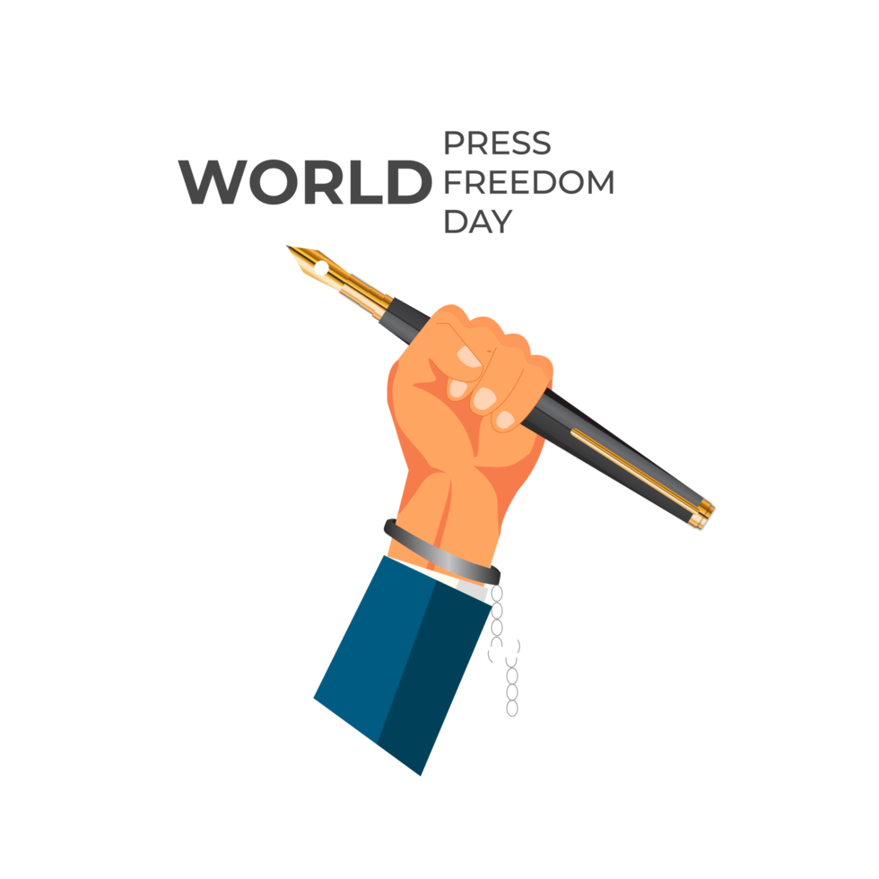 World press freedom day may 3rd  and text simple design png