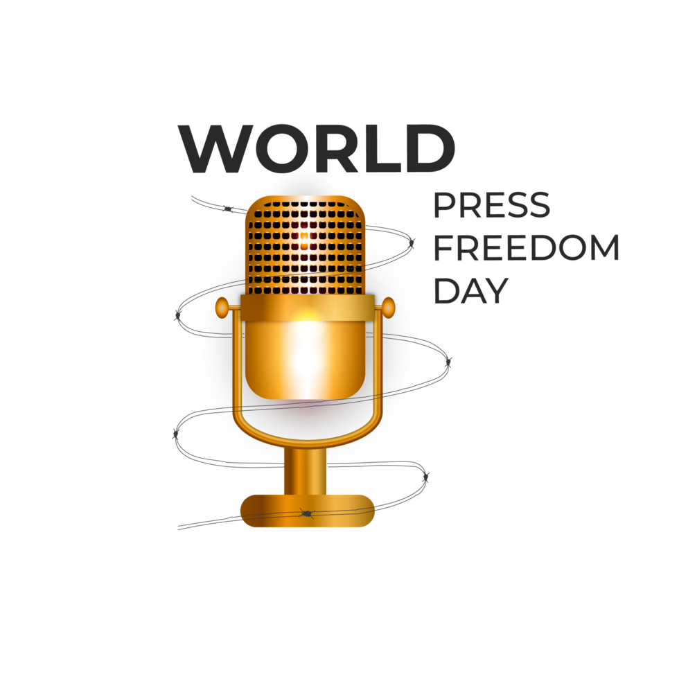 Welttag der Pressefreiheit 3. Mai und einfacher Textentwurf png