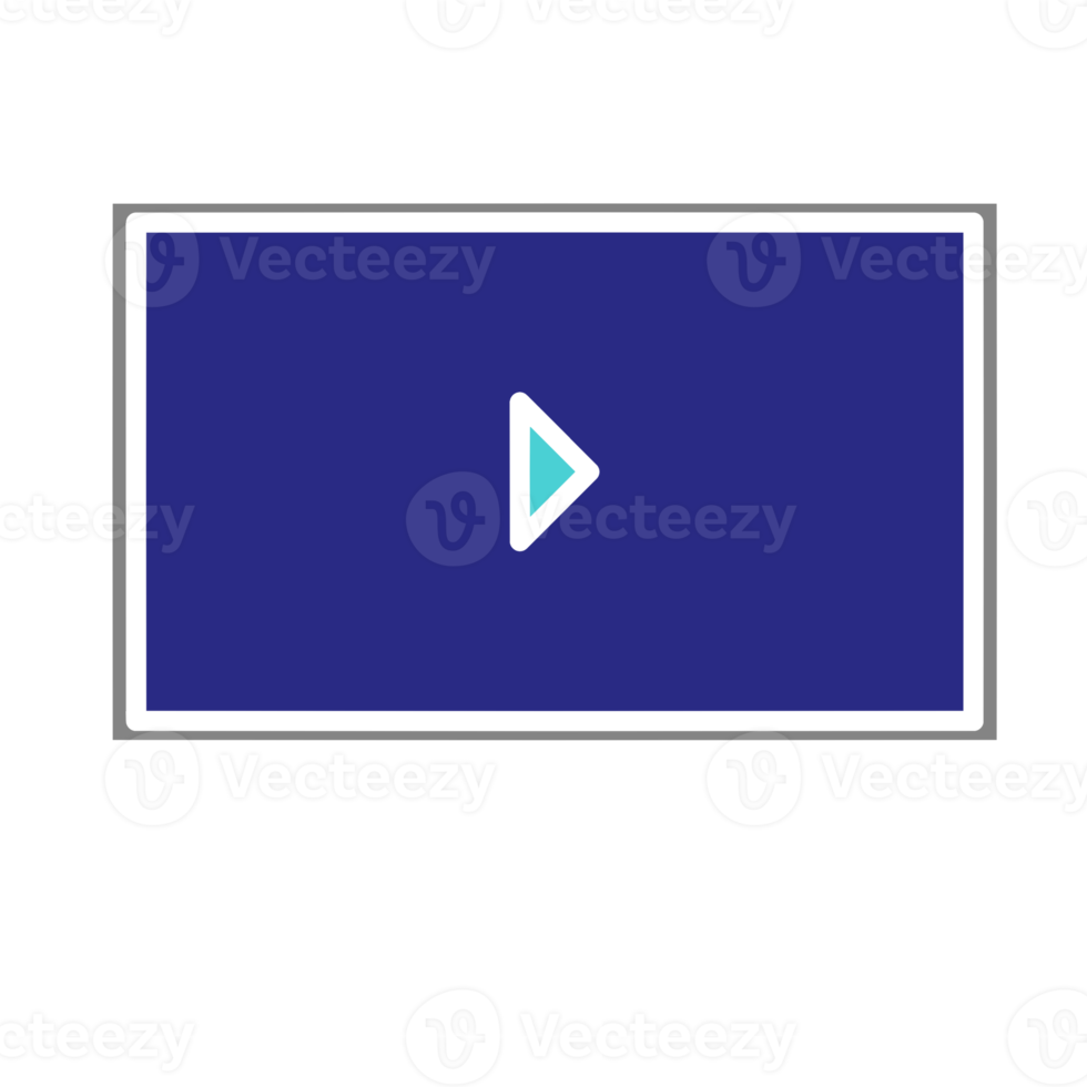 Video on monitor icon png