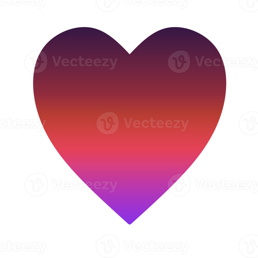 colorful hearts icon with gradient colors png