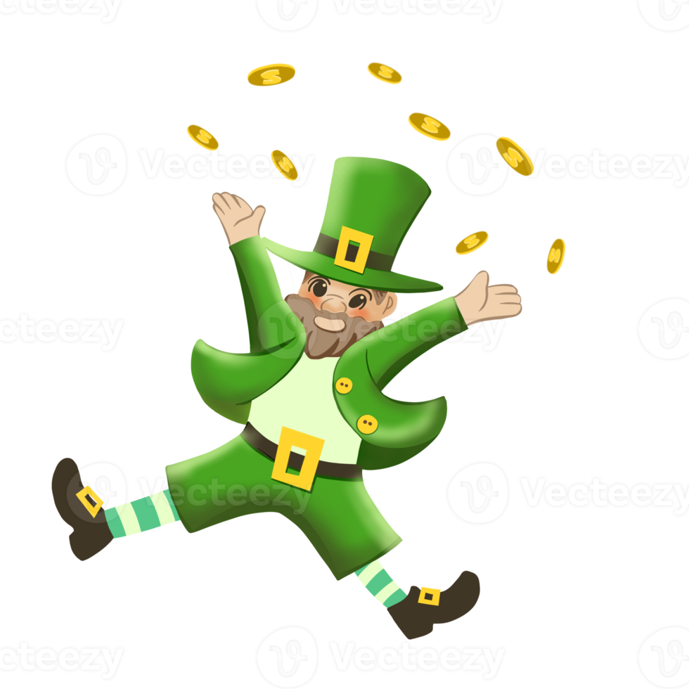 st patrick day happy jump png