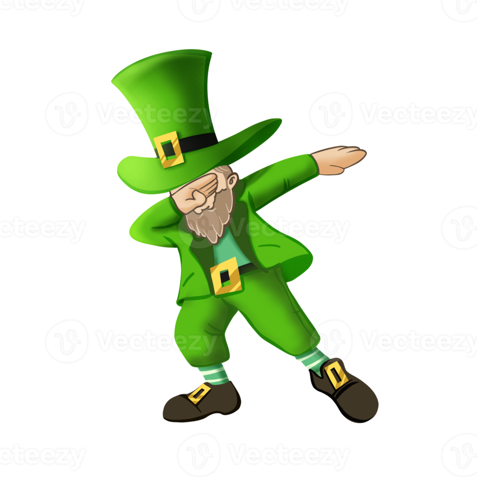 st patrick day dabbing pose danse png