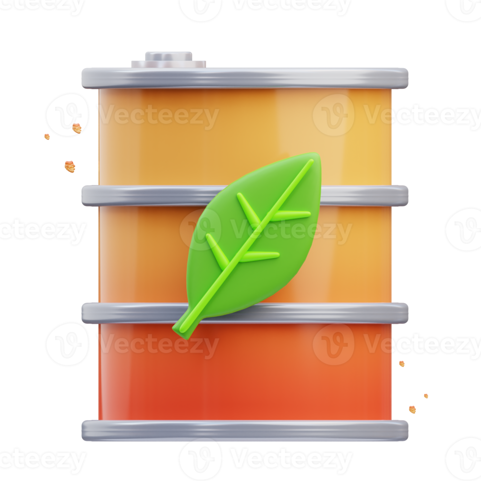 Ilustração de ícone de tanque de óleo ecológico de renderização 3D, perfeita para seus ativos e aplicativos da web png