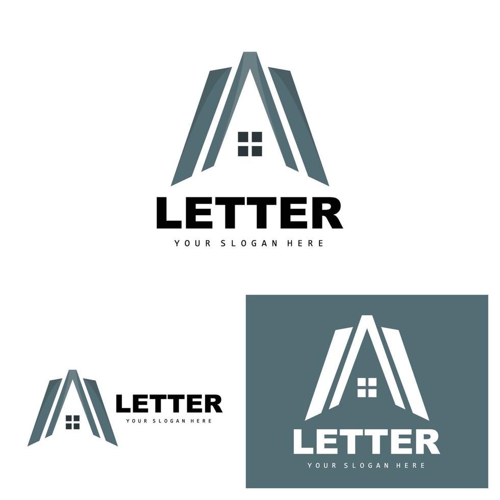 A Letter Logo, Letter Logotype Vector, Product Brand Design, Company Initials, Construction, Education vector