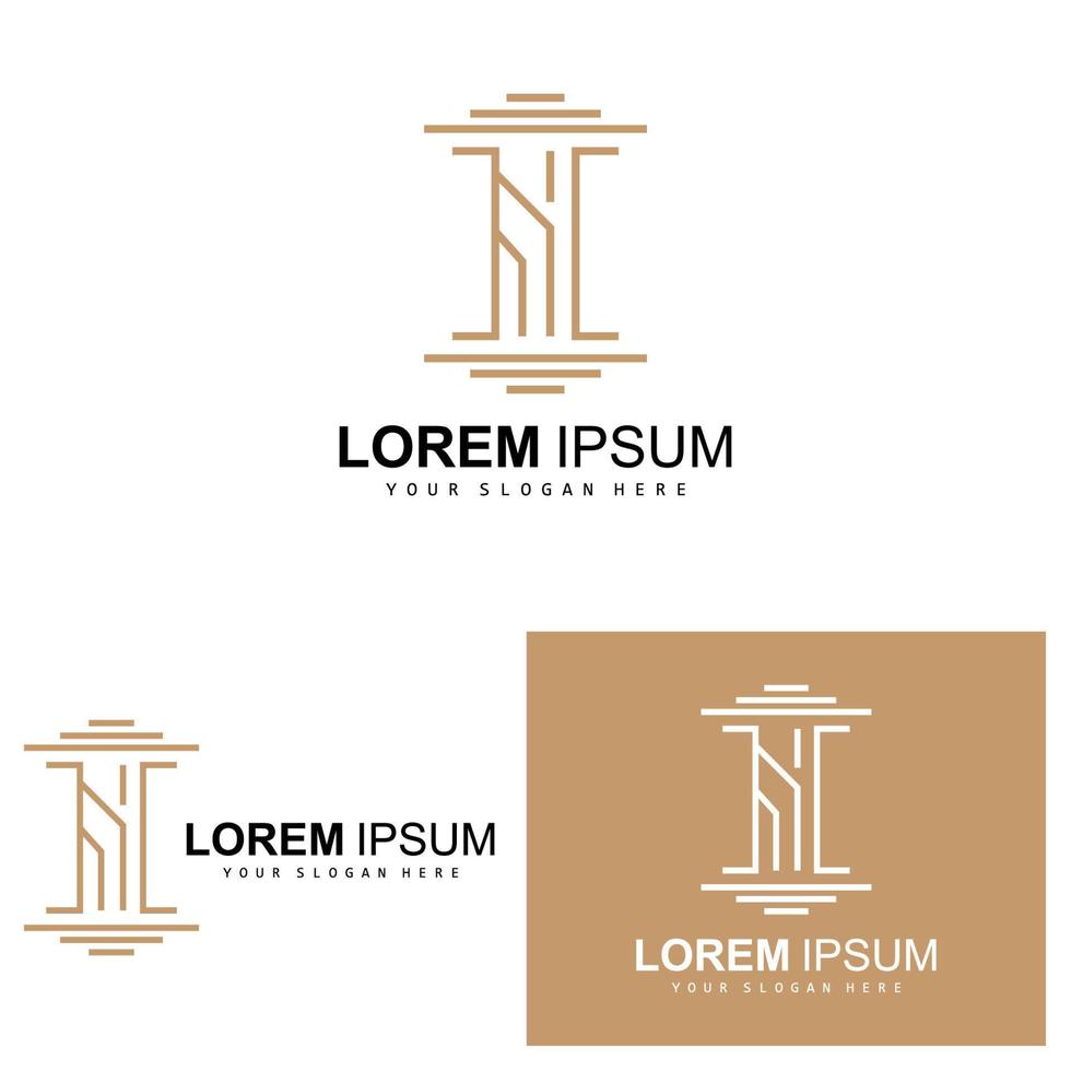 Pillar Logo, Law Design, Building Construction Pillar Vector, Product Brand Illustration Icon vector