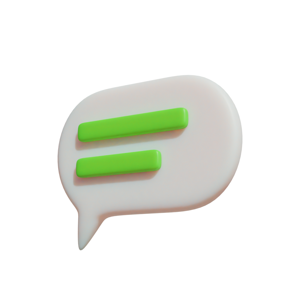 bubble chat isolated on transparent background png