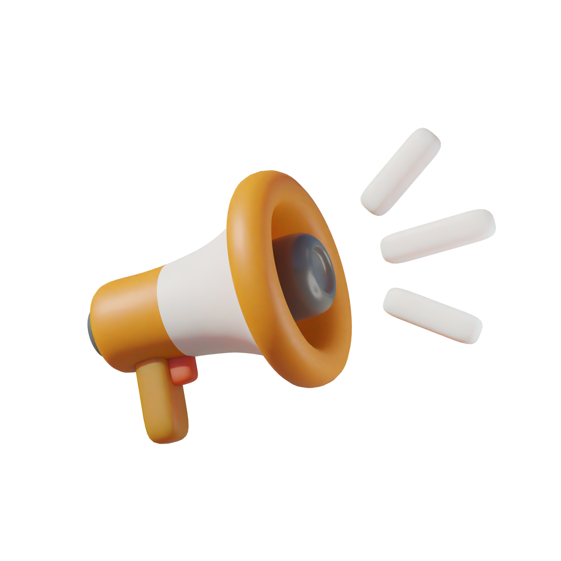 white and orange megaphone isolated on transparent backgound 18795871 PNG
