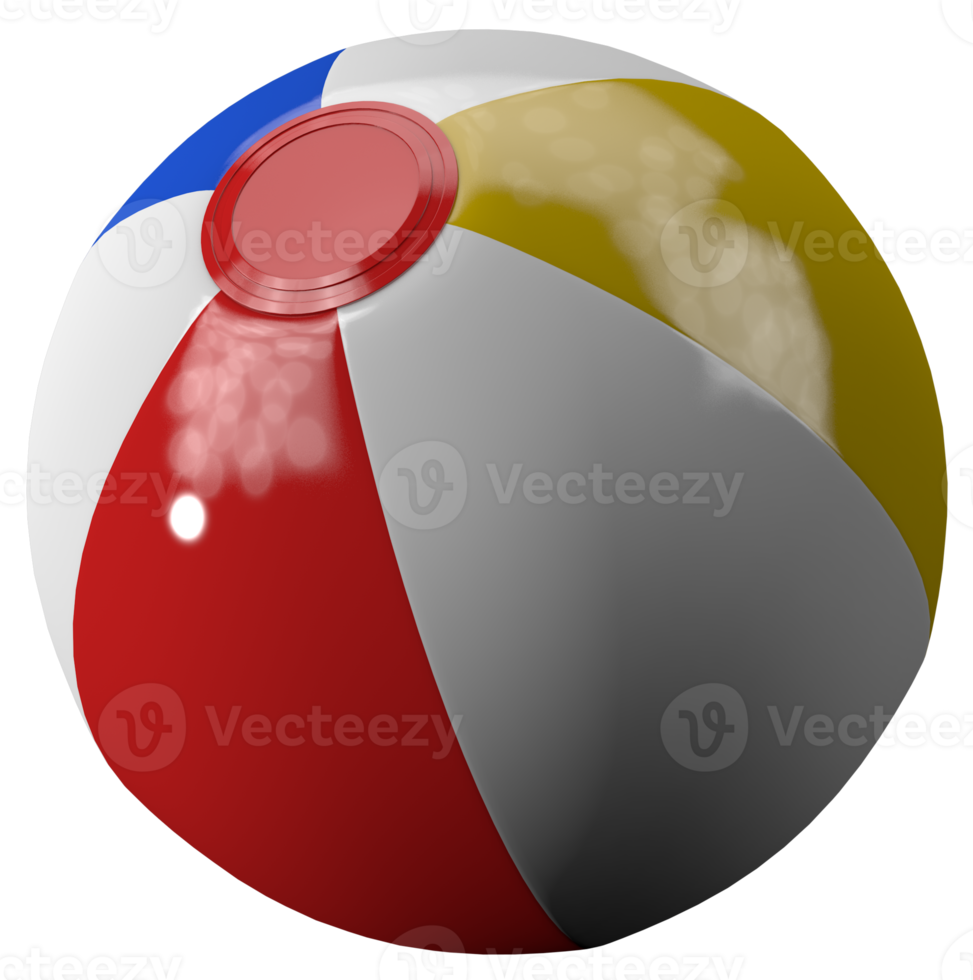 3d beach ball a summer concept png