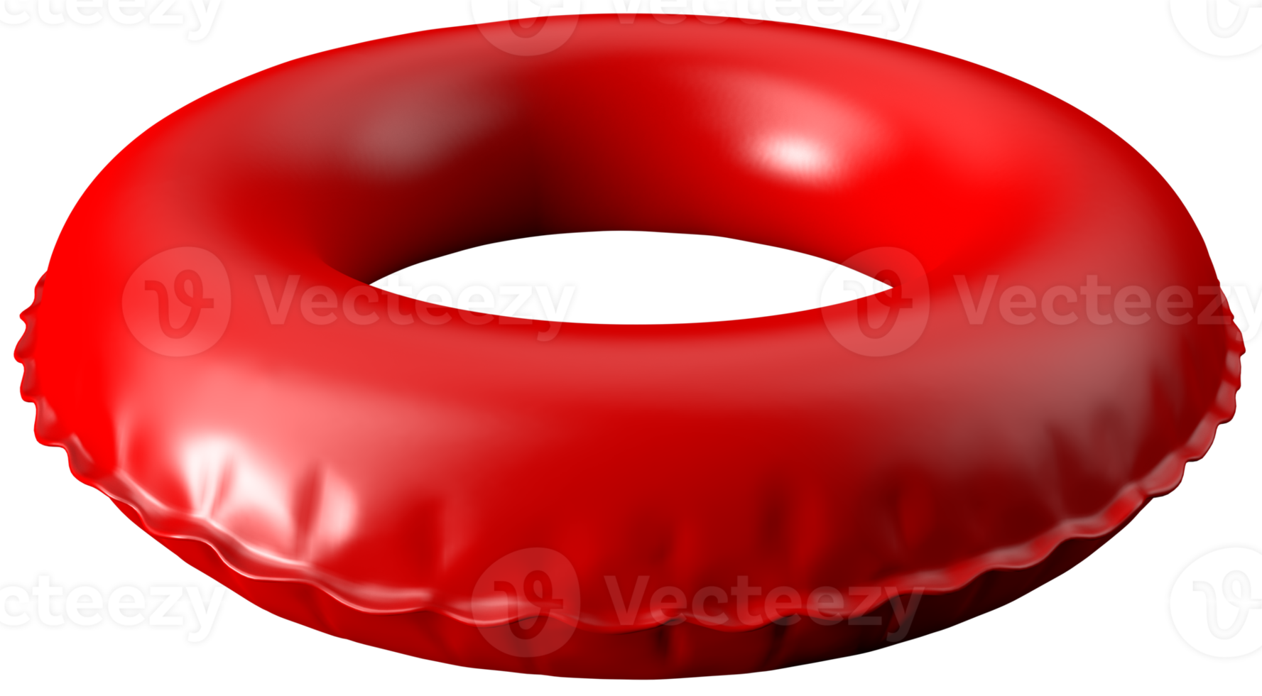 anillo de natación de tubo de goma inflable rojo png