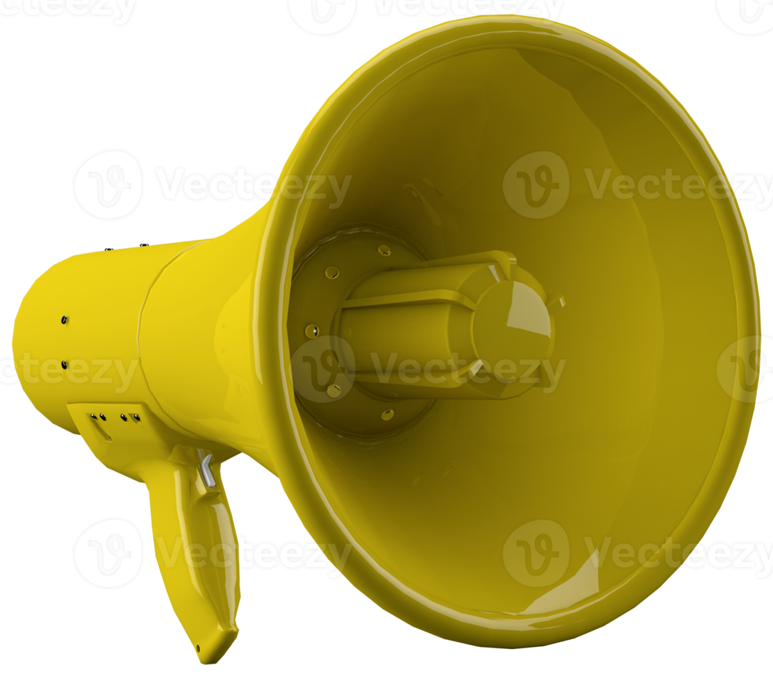 3D red megaphone isolated and isolate background png