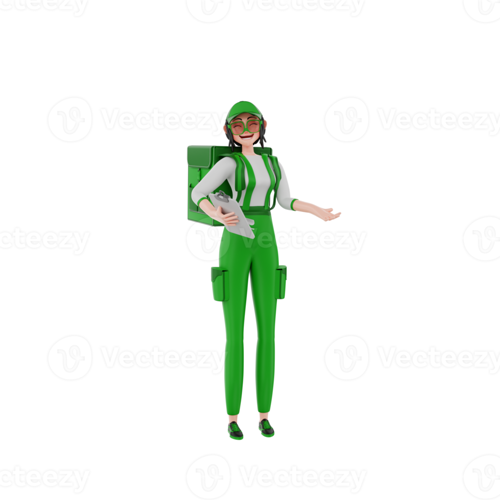 3d render Courier Illustration png