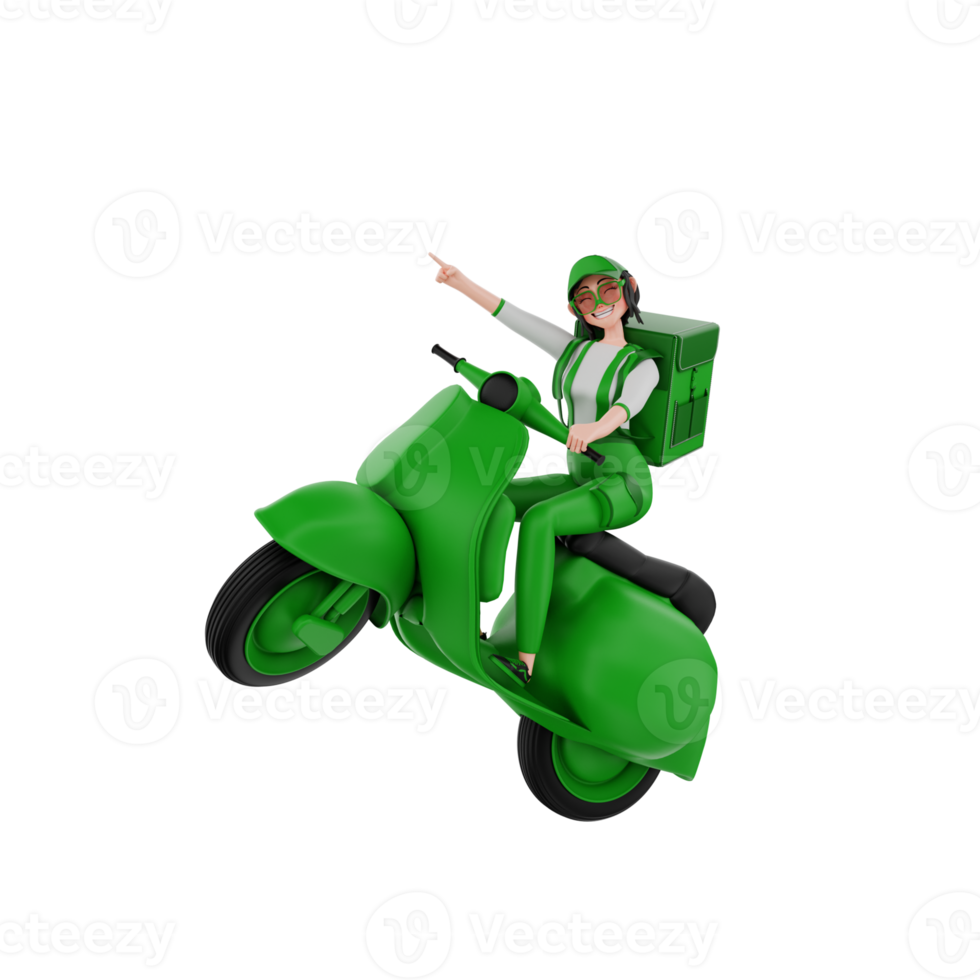 3d render Courier Illustration png