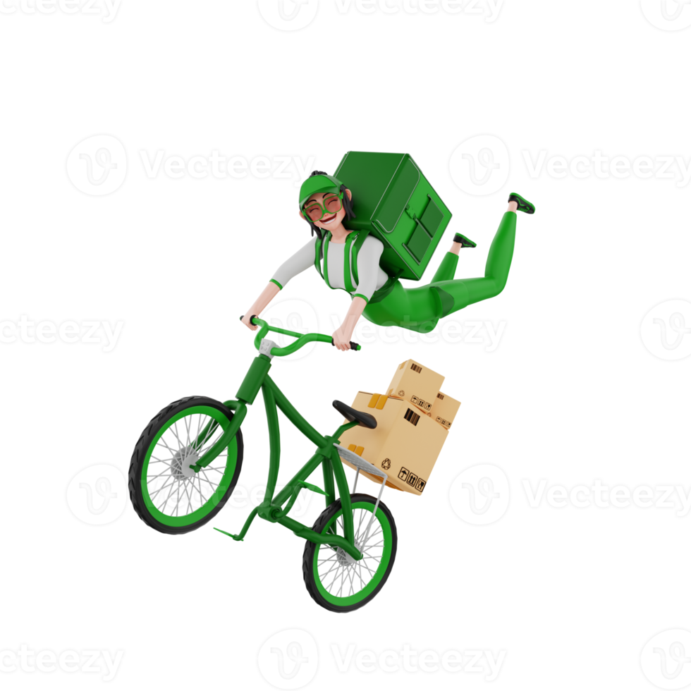 3d render Courier Illustration png