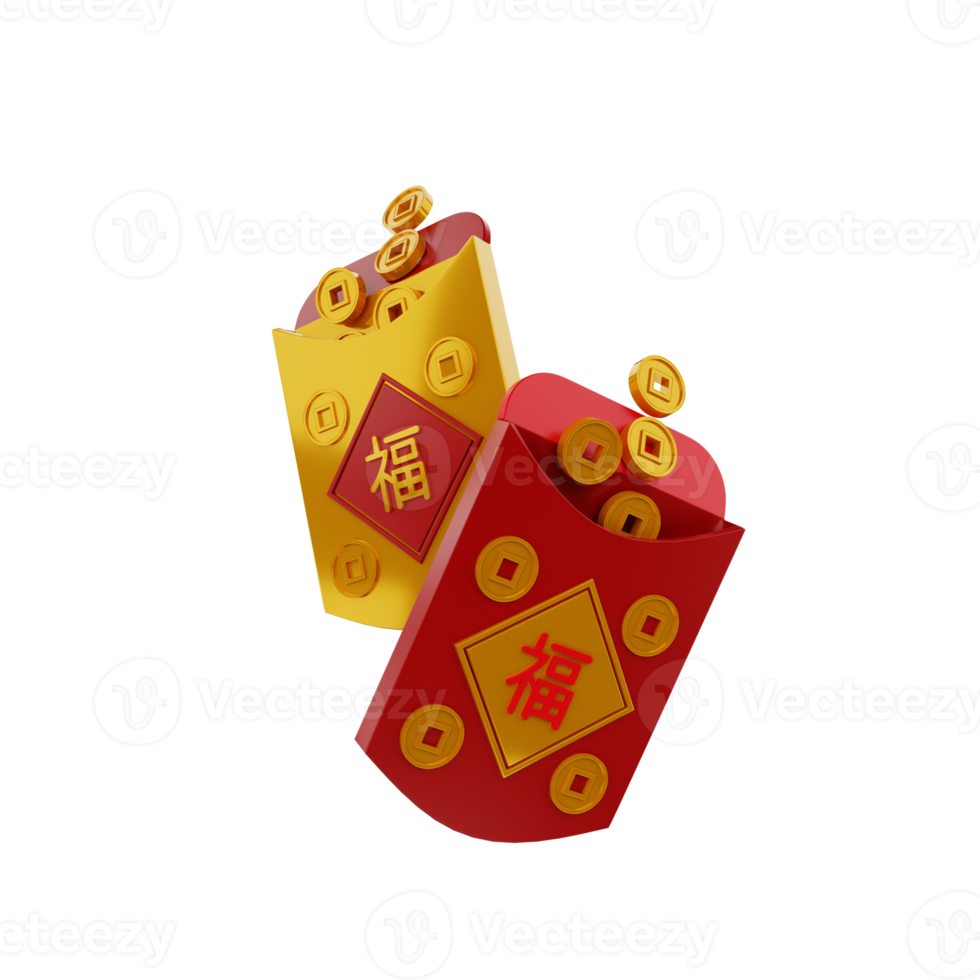 3d render icon chinese new year png