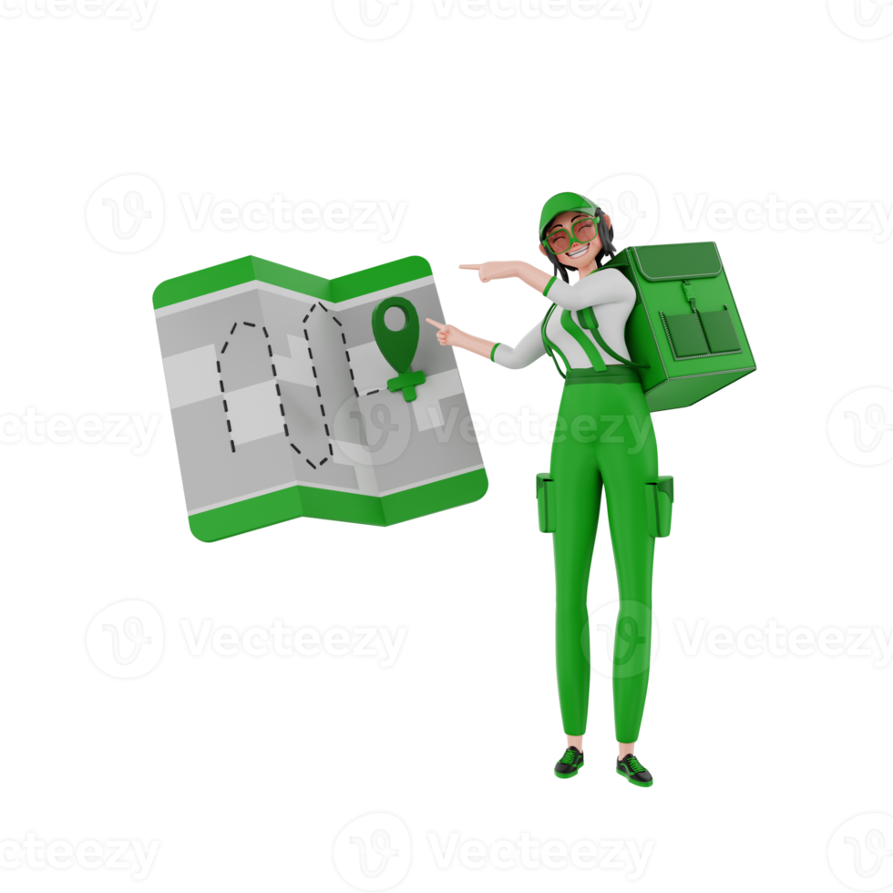 3d render Courier Illustration png