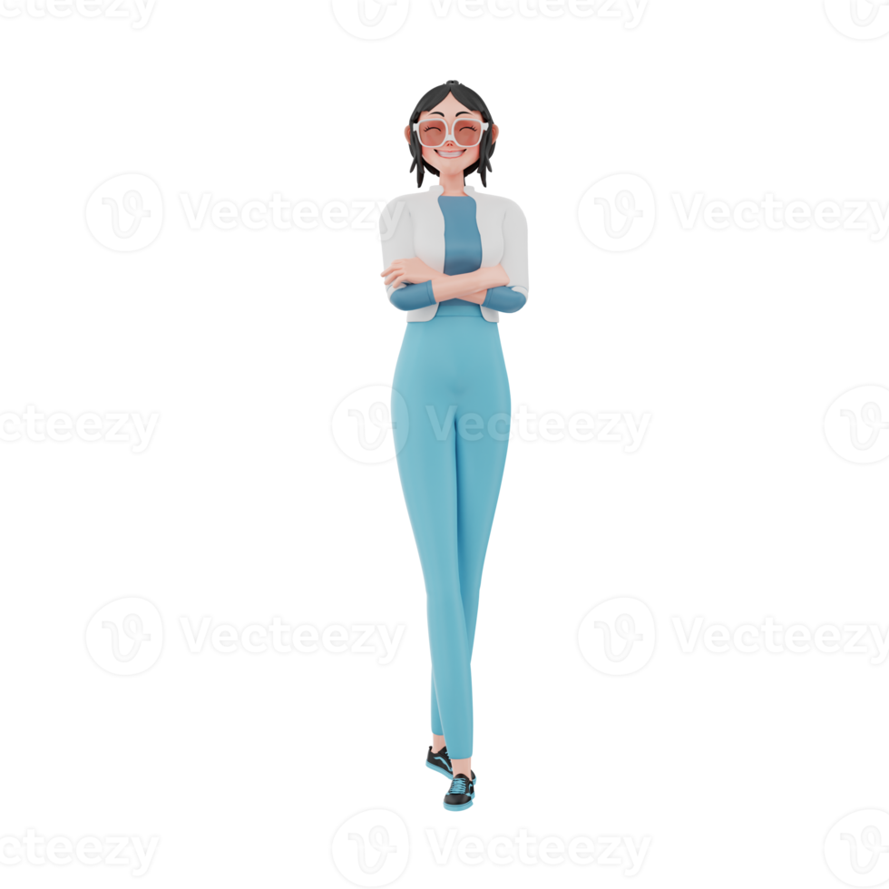 3d character Businesswoman Illustration png