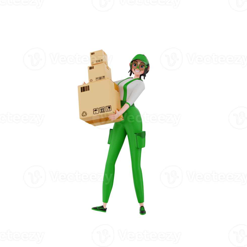 3d render Courier Illustration png