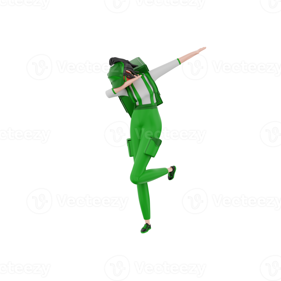 3d render Courier Illustration png