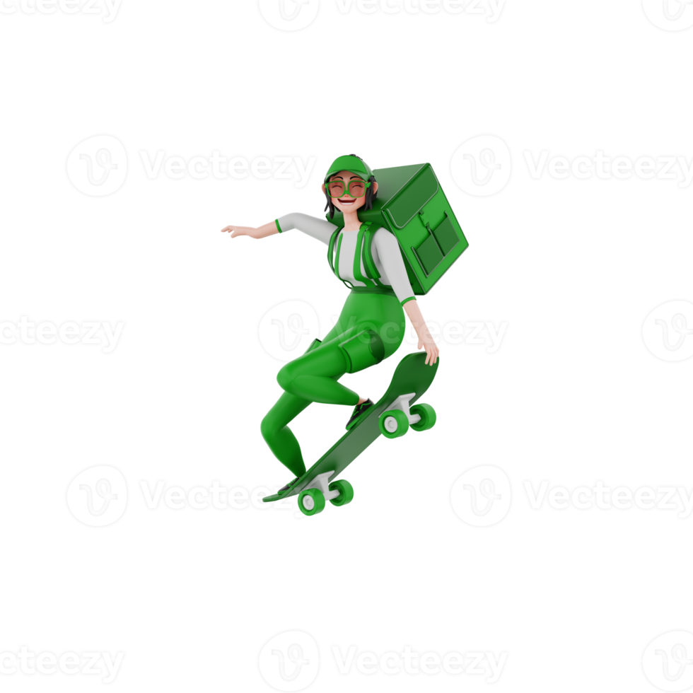 3d render Courier Illustration png