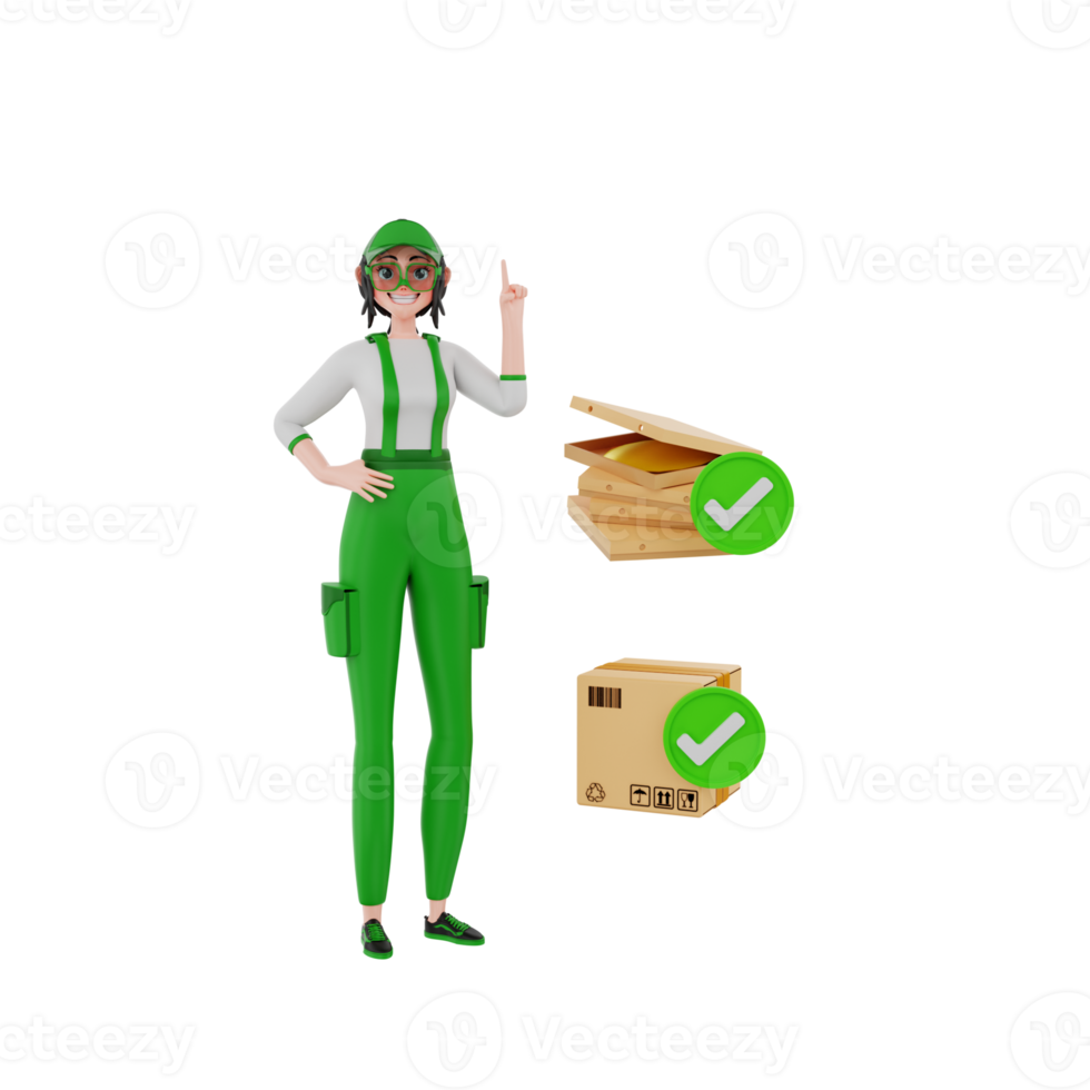 3d render Courier Illustration png