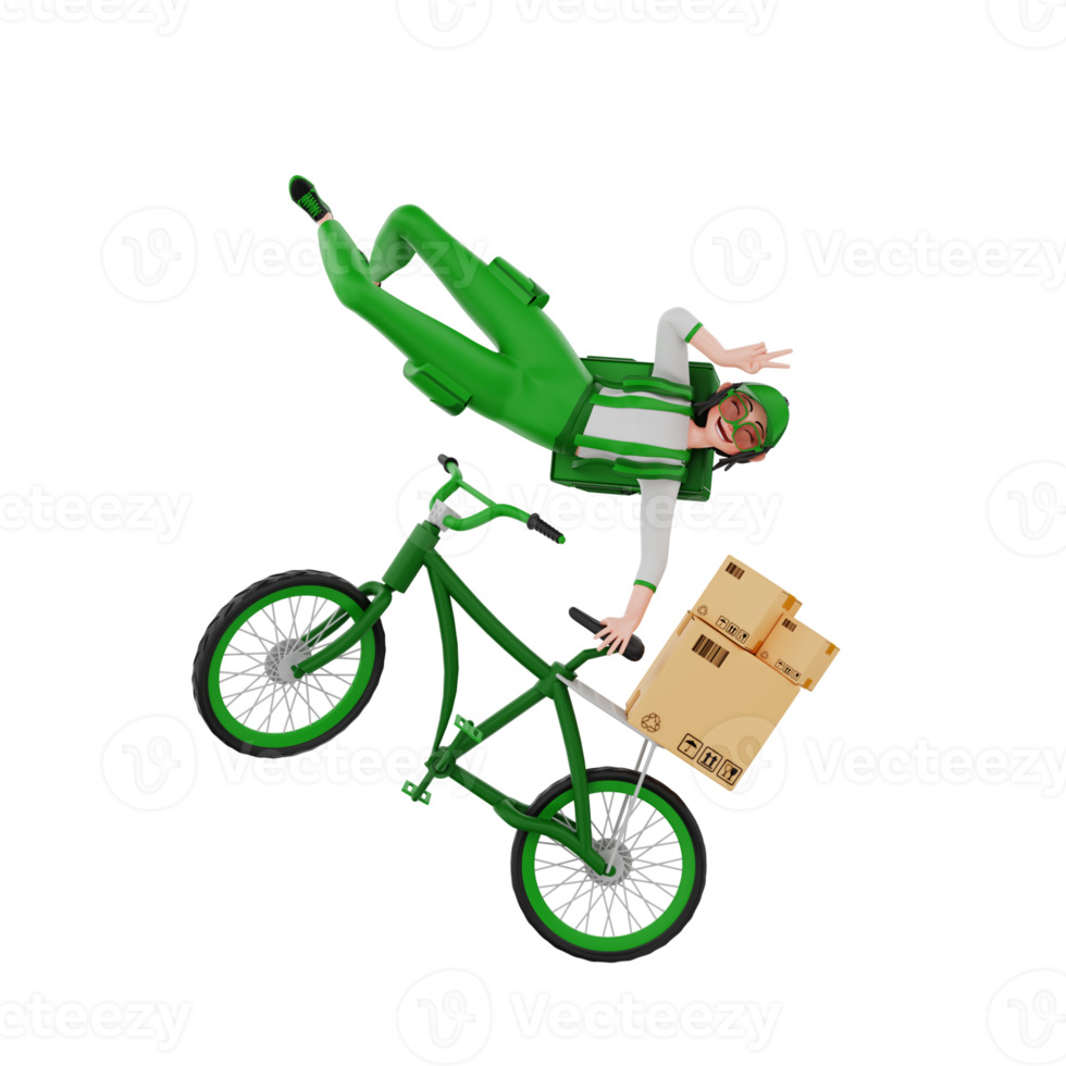 3d render Courier Illustration png