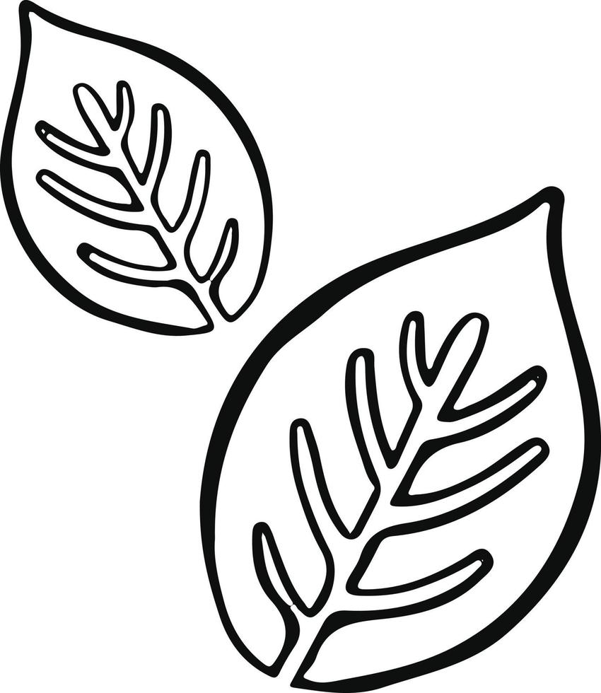 Symbol of earth and nature, tree leaves. hand drawn texture vector