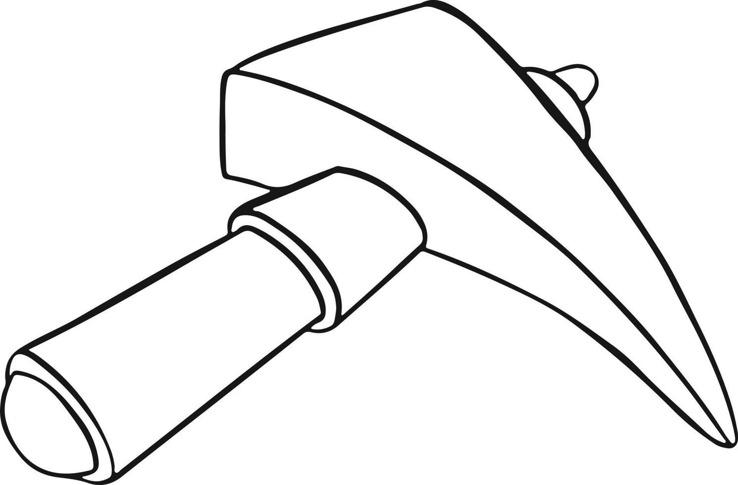 farm work tool pickaxe freehand illustration vector