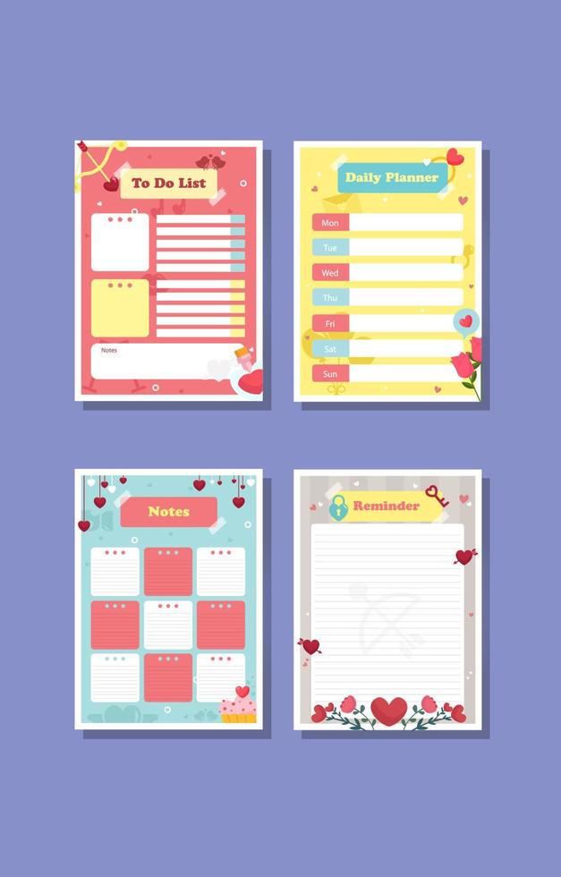 Valentine Table Template vector