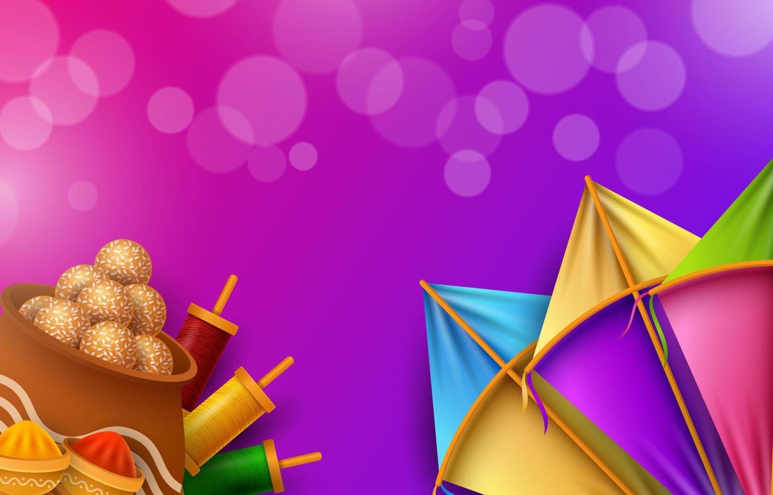 fondo de makar sankranti vector