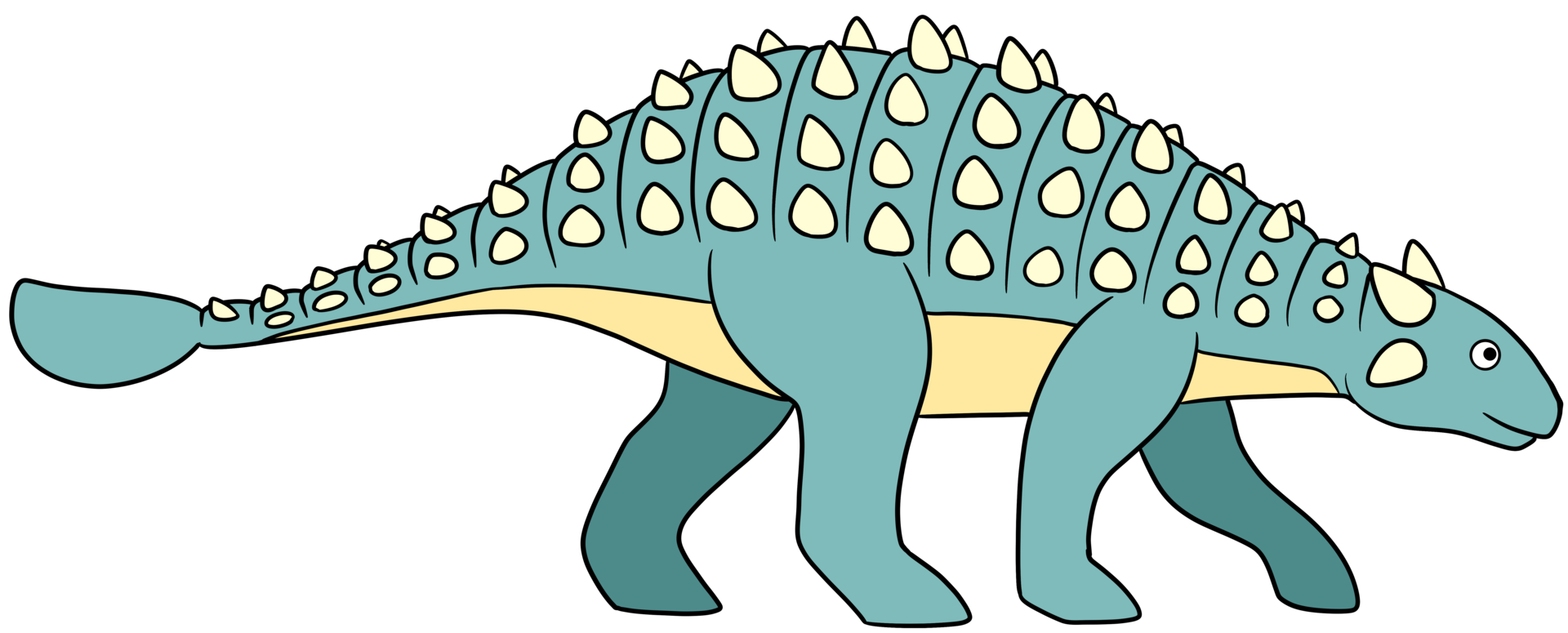 illustration de contour de dessin animé de dinosaure coloré png