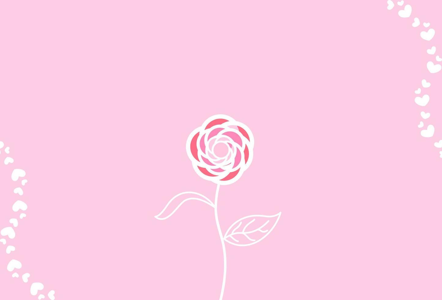 cartel de feliz día de san valentín o fondo abstracto. hermoso fondo de color rosa pastel y blanco. ilustración vectorial vector