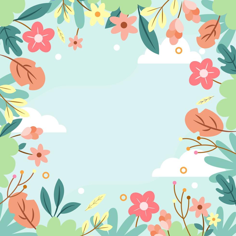 hermosa naturaleza primavera floral vector