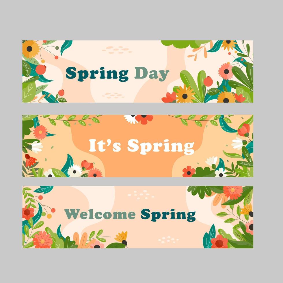 Welcoming Beautiful Spring vector