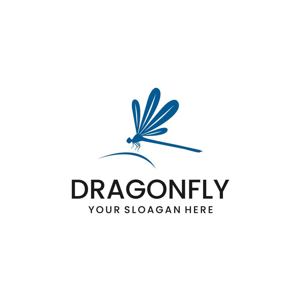Dragonfly Logo Template with white Background. Suitable for your design need, logo, illustration, animation, etc. vector