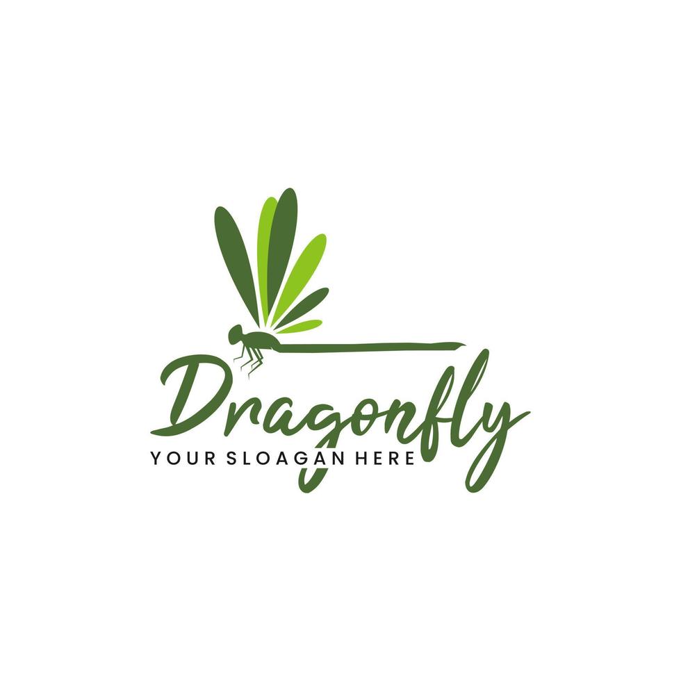 Dragonfly Logo Template with white Background. Suitable for your design need, logo, illustration, animation, etc. vector