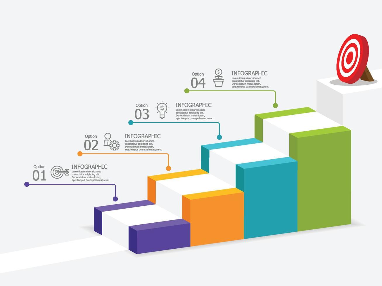 informe de elemento infográfico de línea de tiempo horizontal vector