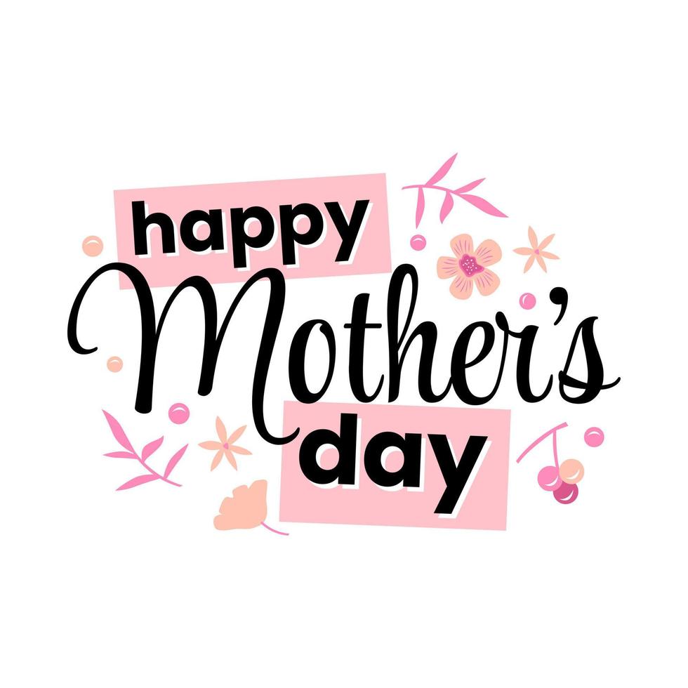 Happy mothers day greeting banner template design vector