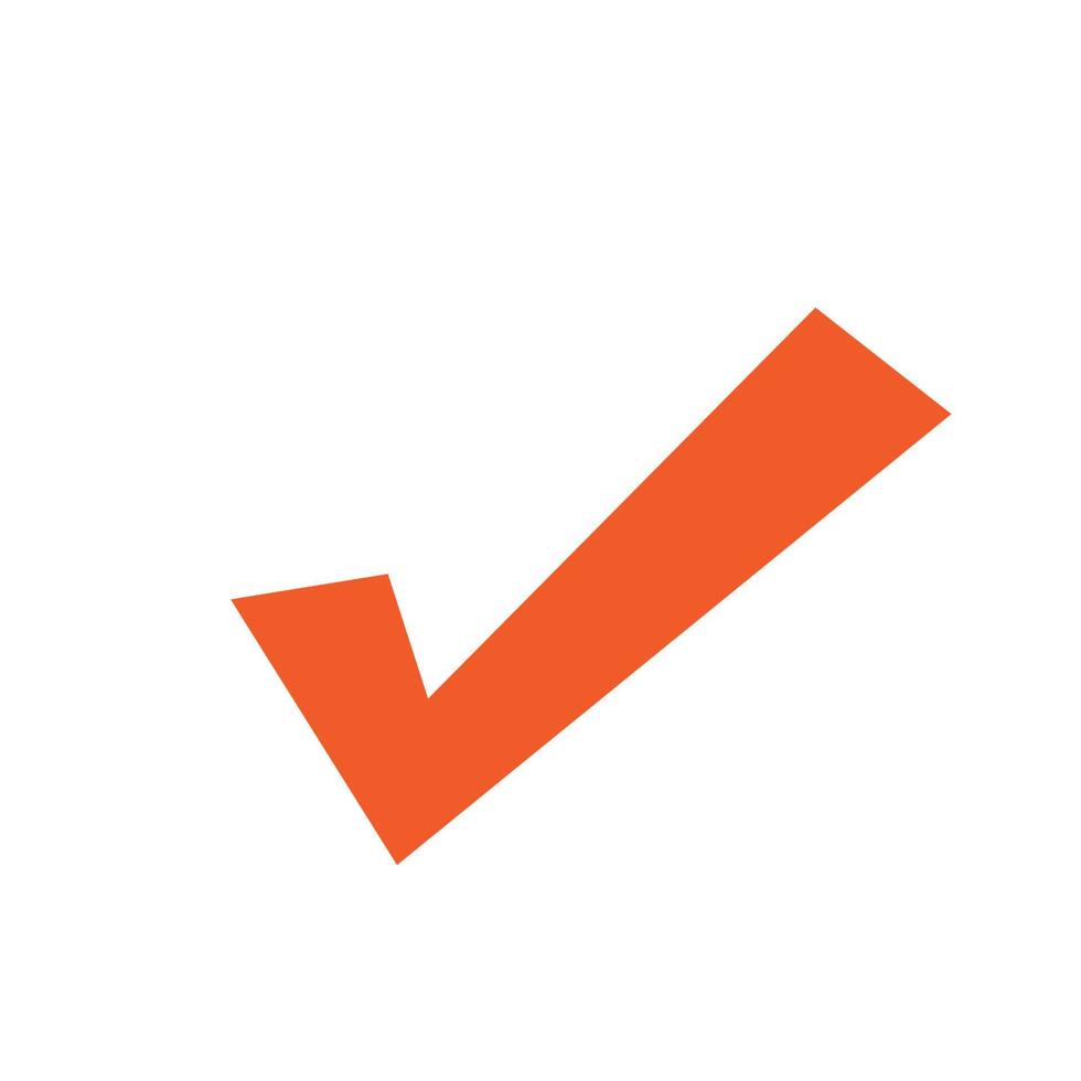 Checkmark icon, raster illustration on white background vector