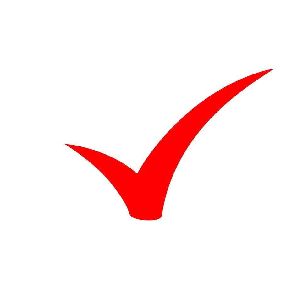 Checkmark icon, vector on white background