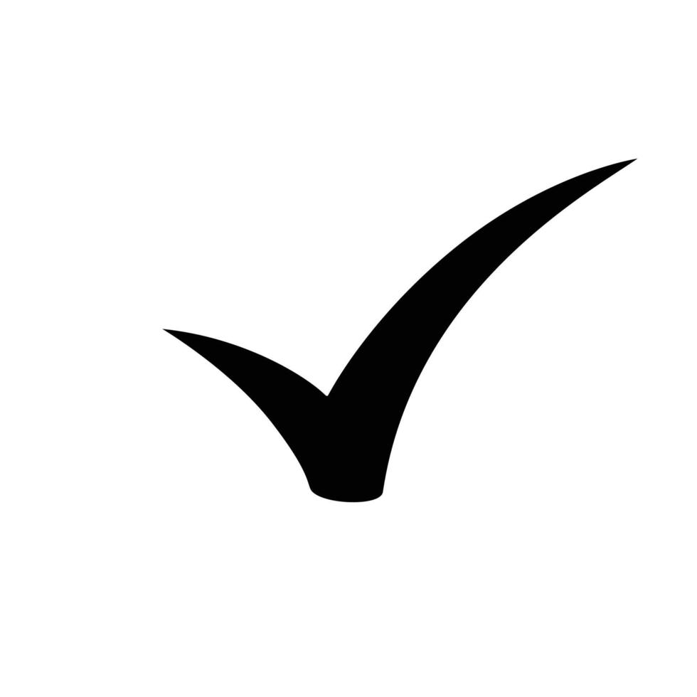 Checkmark icon, vector on white background