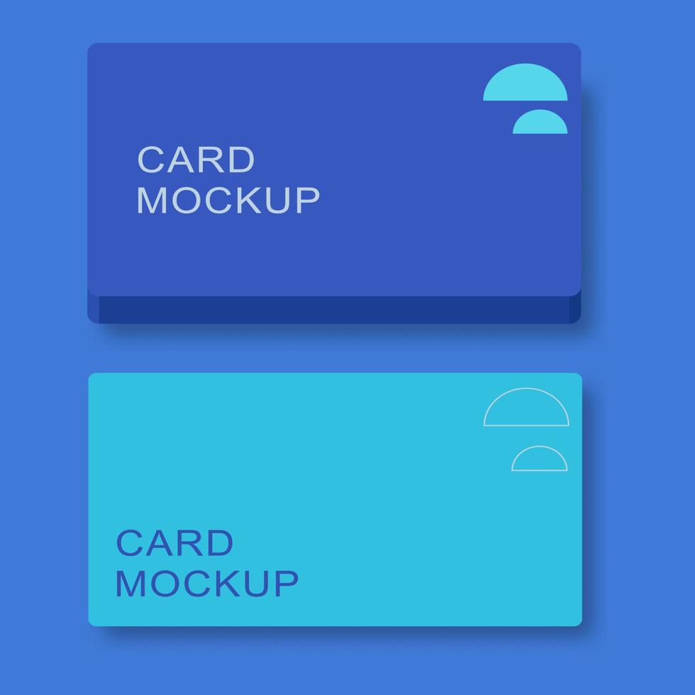 Elegant business card or post card mockup template design. Vector illustration. EPS 10.