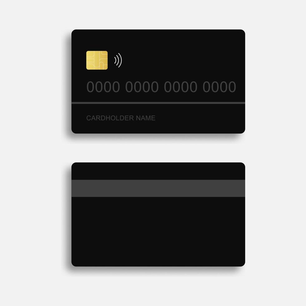 Debit or credit cards mockup on white background. Vector illustration. EPS 10.