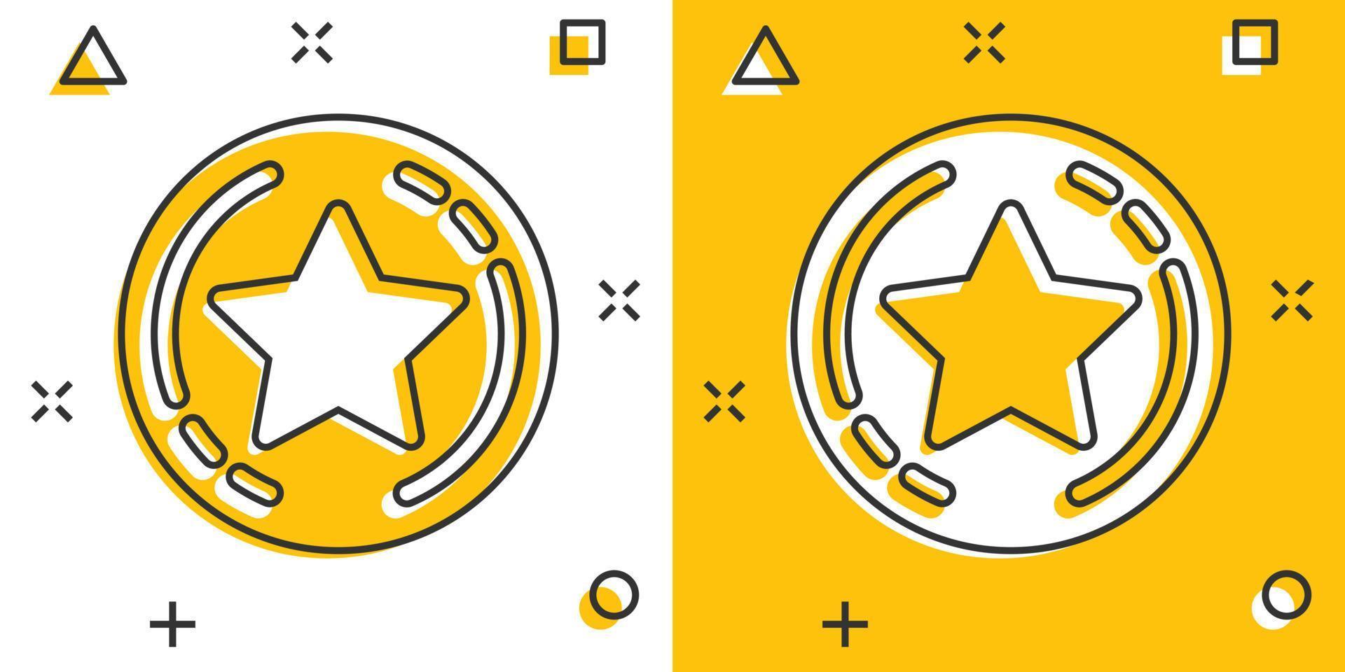 Loyalty icon in comic style. Reward cartoon vector illustration on white isolated background. Discount splash effect business concept.
