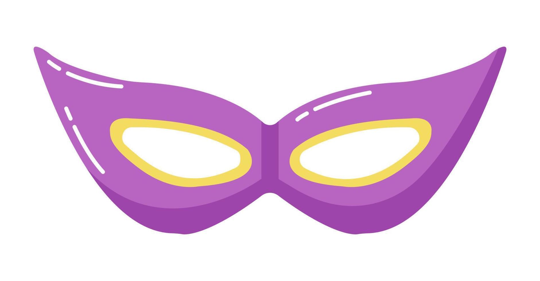 máscara de carnaval púrpura vector