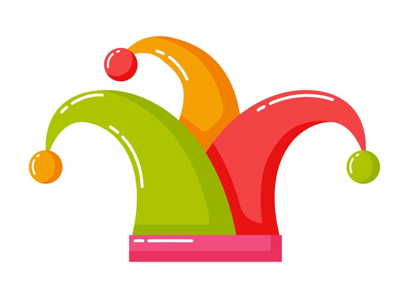 Bright carnival joker hat vector