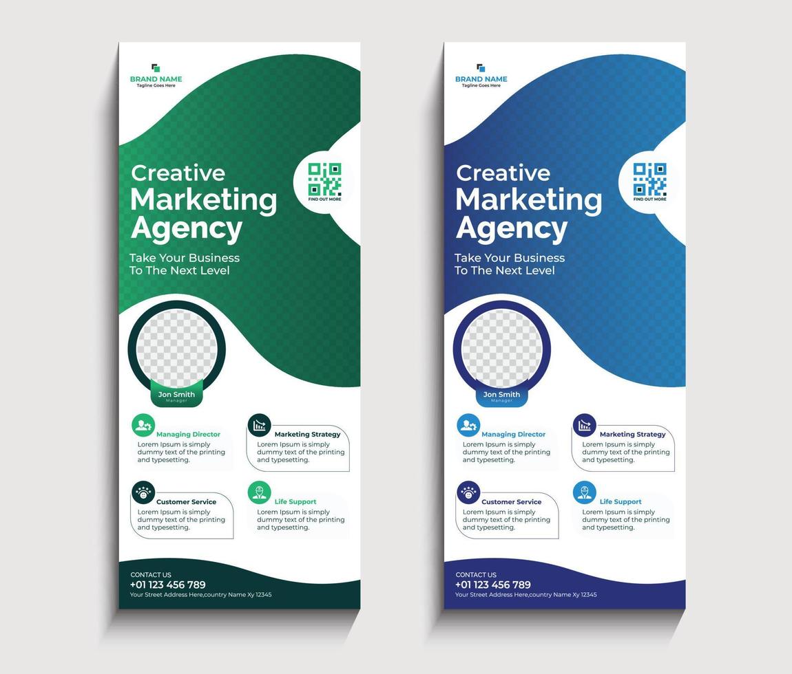 corporate agency business standee x rollup pullup vector
