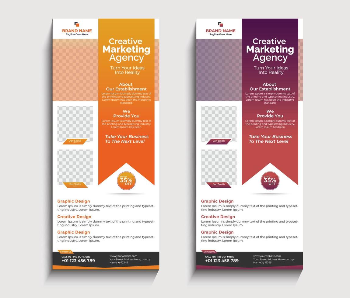 Corporate Rollup Banner Design New 2023 Template vector